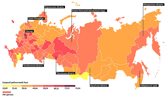 Рейтинг российских регионов по качеству жизни – 2014